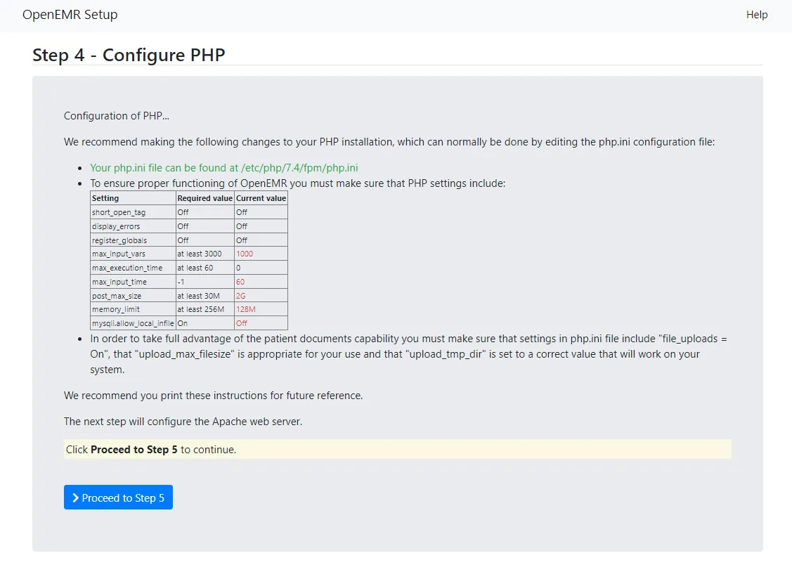 Step 4 - Configure PHP