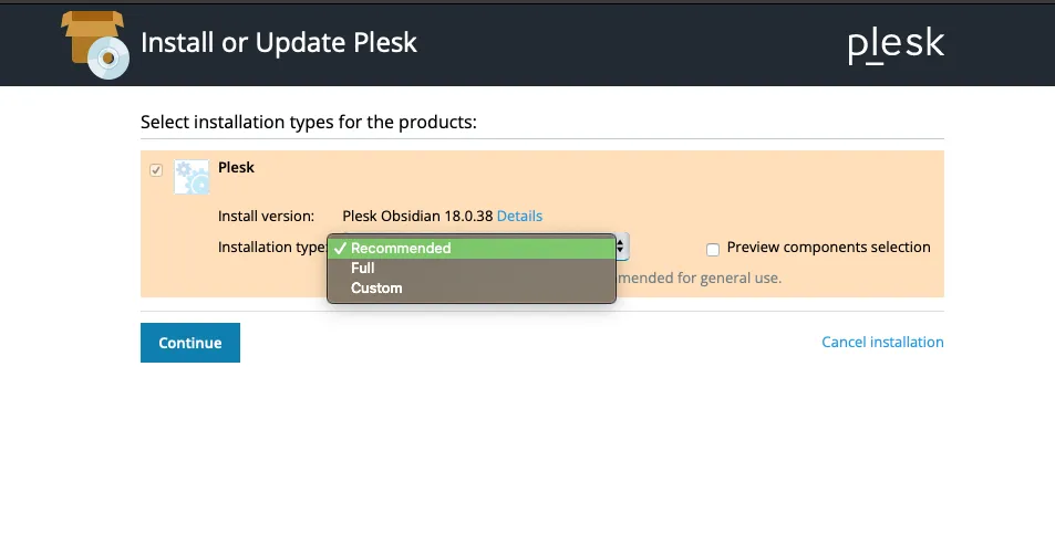 Installation types