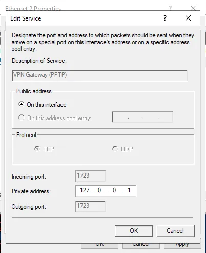 change address to localhost