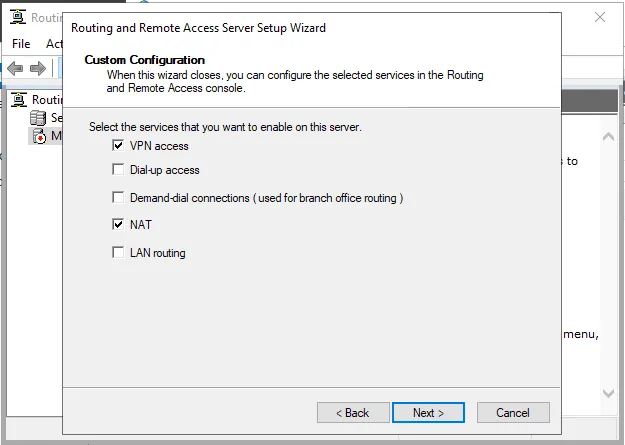  Enable VPN, NAT