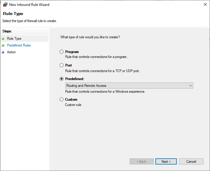 Predefine Remote Access