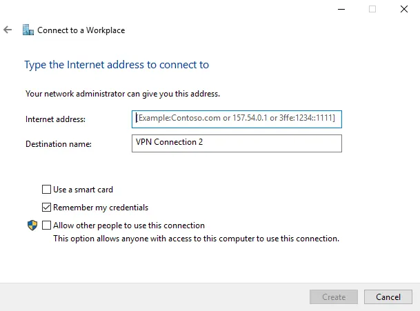 Enter Server IP
