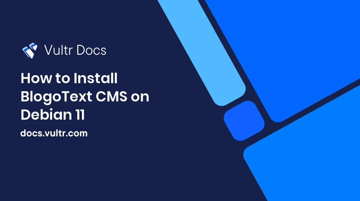 How to Install BlogoText CMS on Debian 11 header image