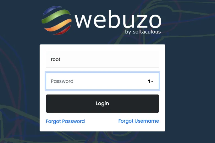 Webuzo Login