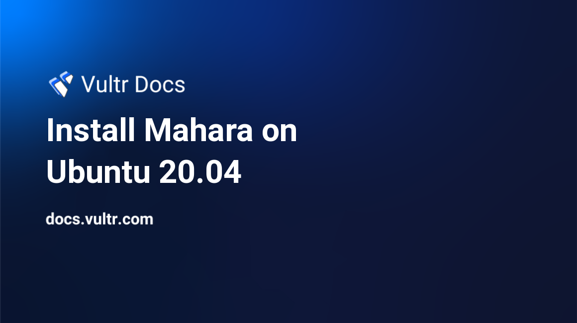 Install Mahara on Ubuntu 20.04 header image