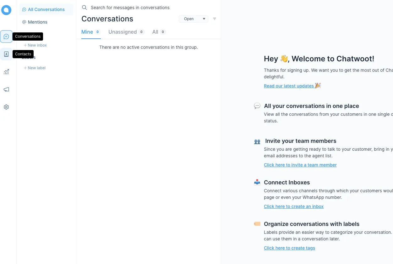 Chatwoot Team Conversations Dashboard
