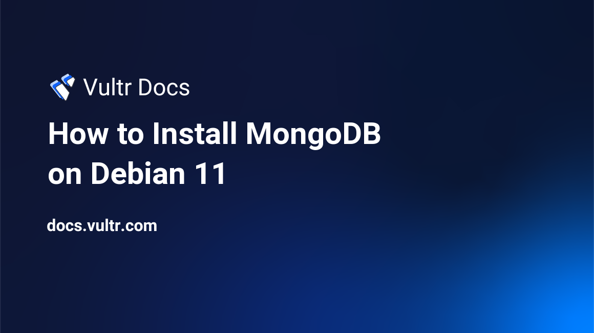How to Install MongoDB on Debian 11 header image