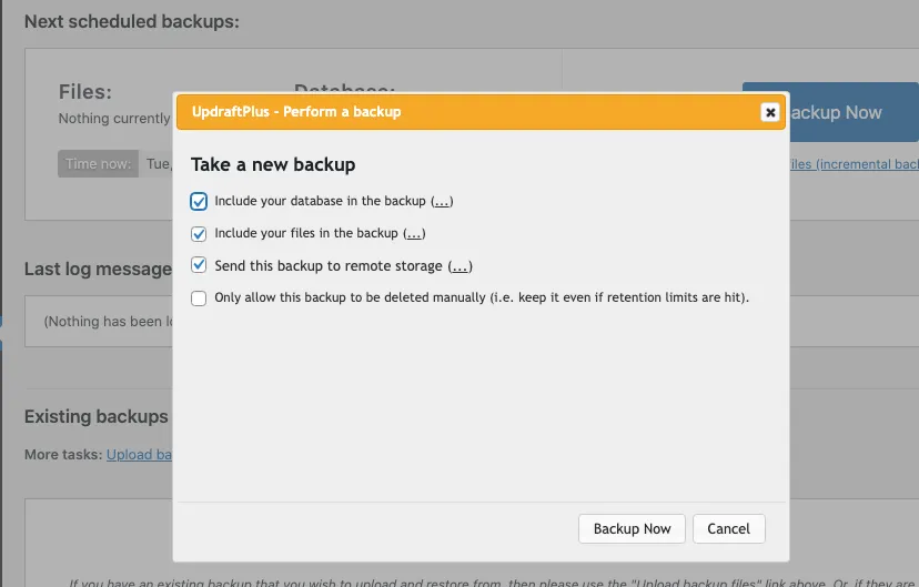 UpdraftPlus Backup Transfer