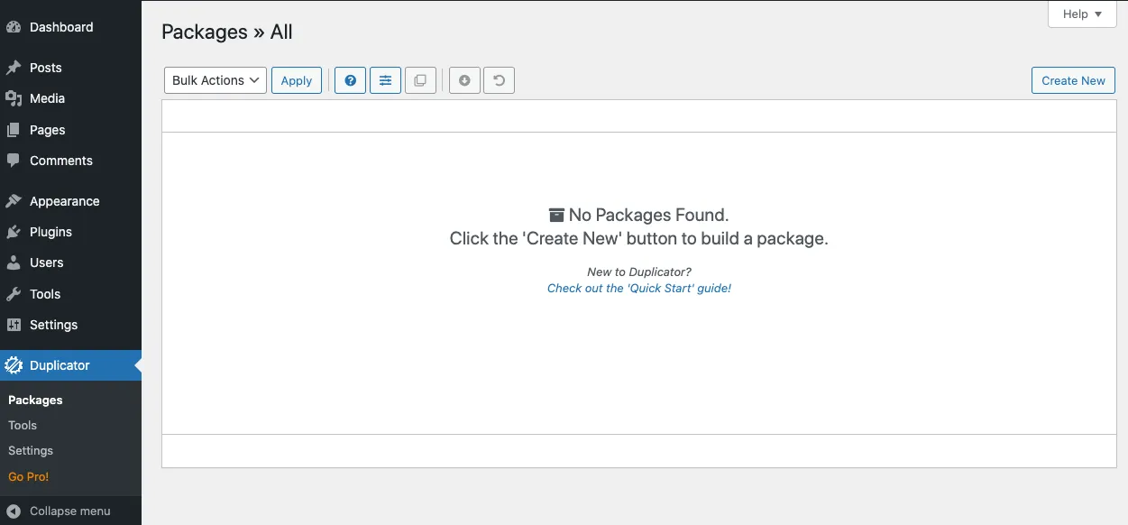 WordPress Duplicator Plugin