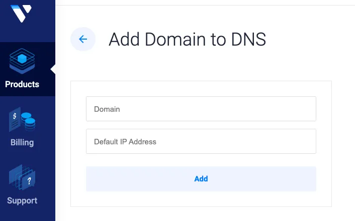 Add Vultr Domain