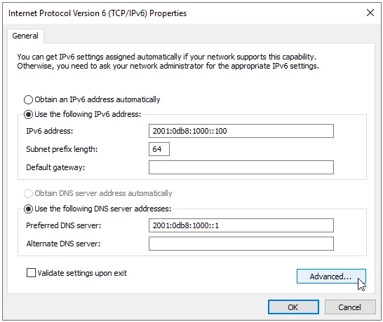 Ethernet IPv6