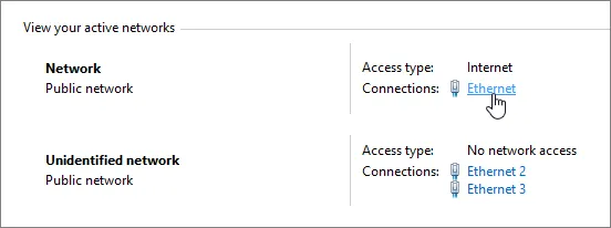 Select Ethernet