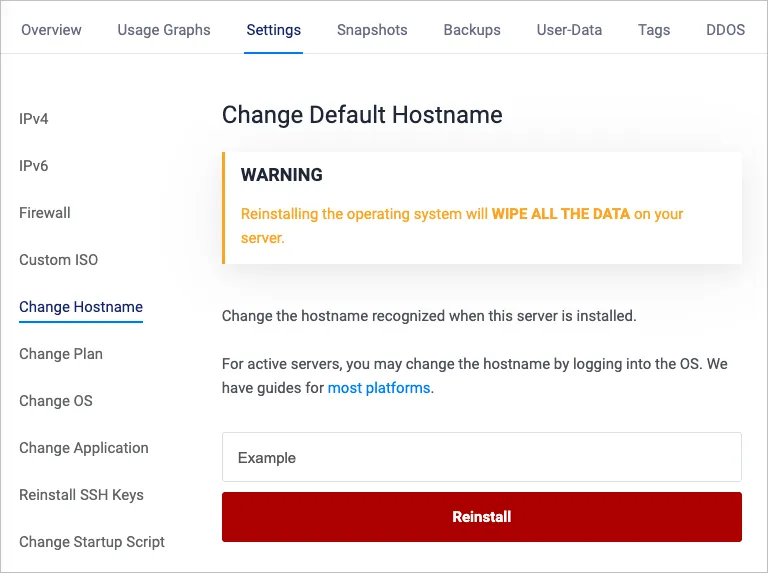 Change Hostname