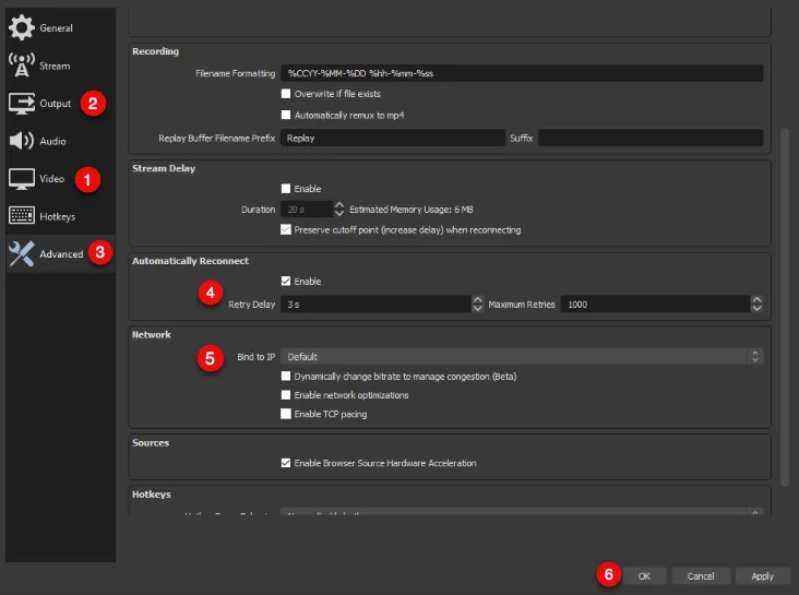 OBS Settings