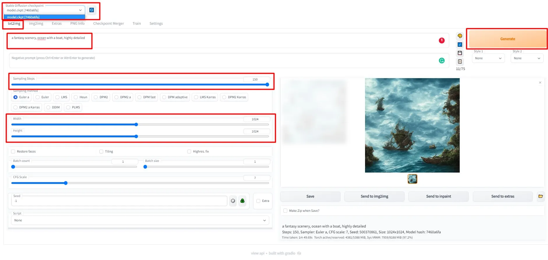 Example - Stable Diffusion Web UI