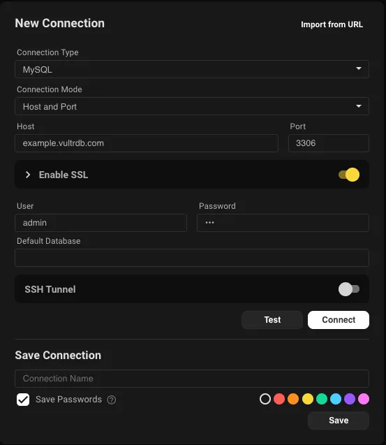 Connect Beekeeper Studio to Vultr Managed Database for MySQL