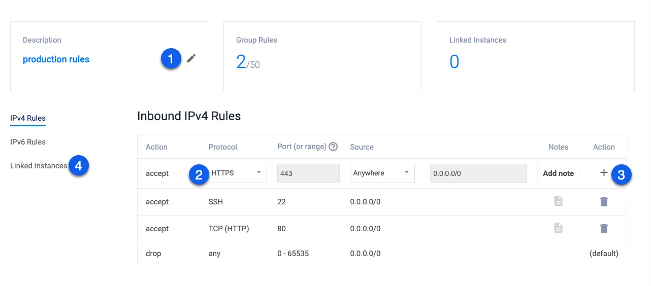 Add Vultr Firewall Rules