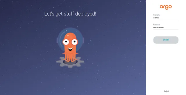 Argo CD Login Page