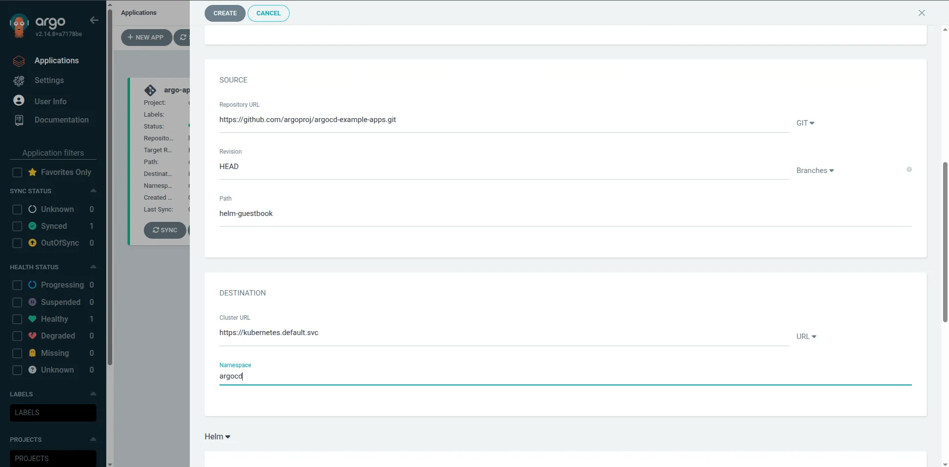 Argo CD Guestbook Application Configuration