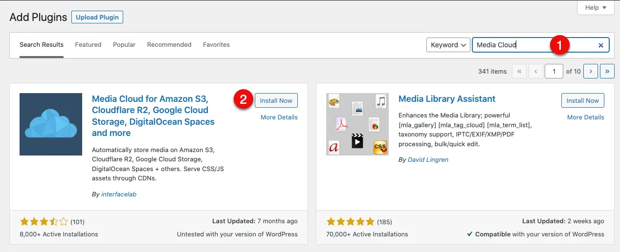 Install the Media Cloud WordPress plugin