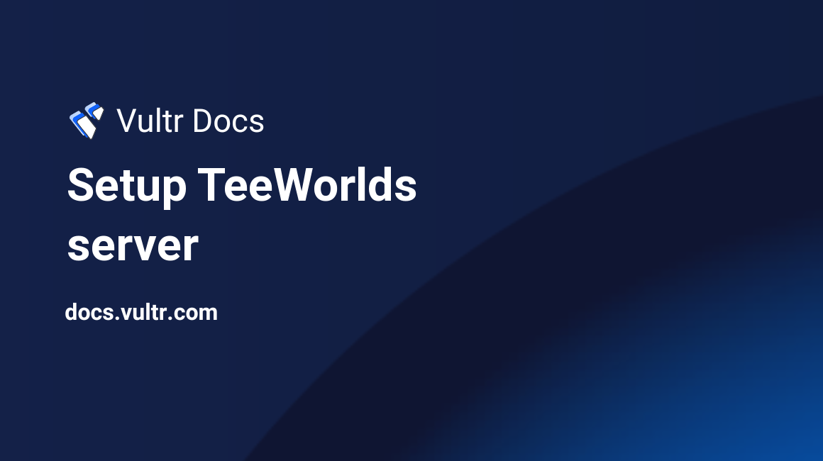 Setup TeeWorlds server header image