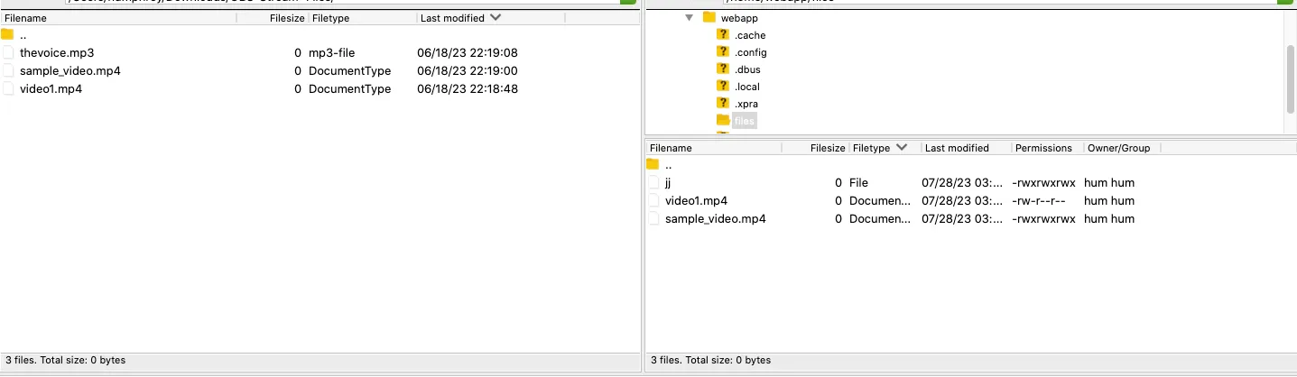 Drag and drop files from Vultr WebApp Server to local computer