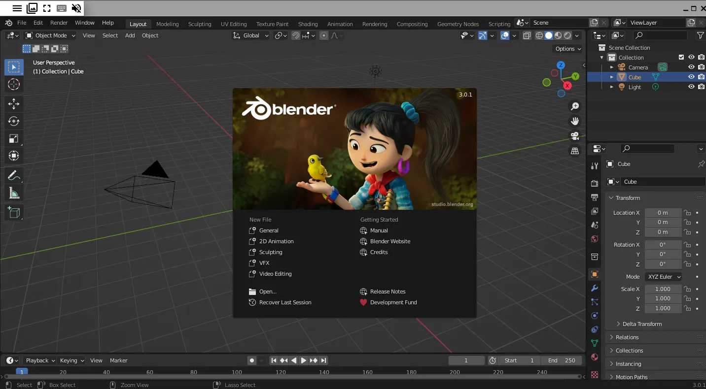 Blender on the Vultr WebApp interface