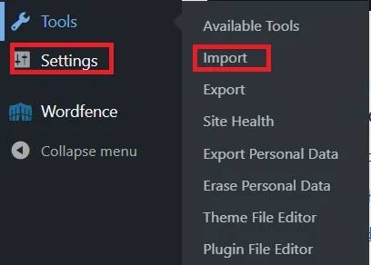Squarespace WordPress migration import