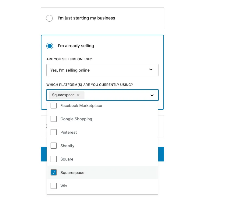 Select Previous Commerce Platform