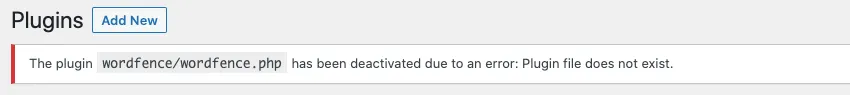 Deactivate WordPress plugins