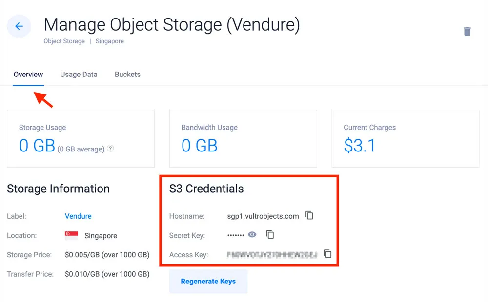 S3 Credentials
