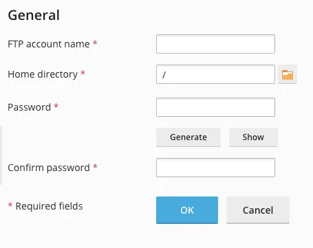 Create a Plesk FTP account