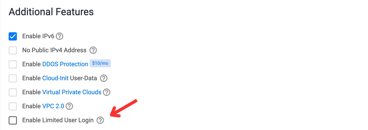 Enable Limited User Login