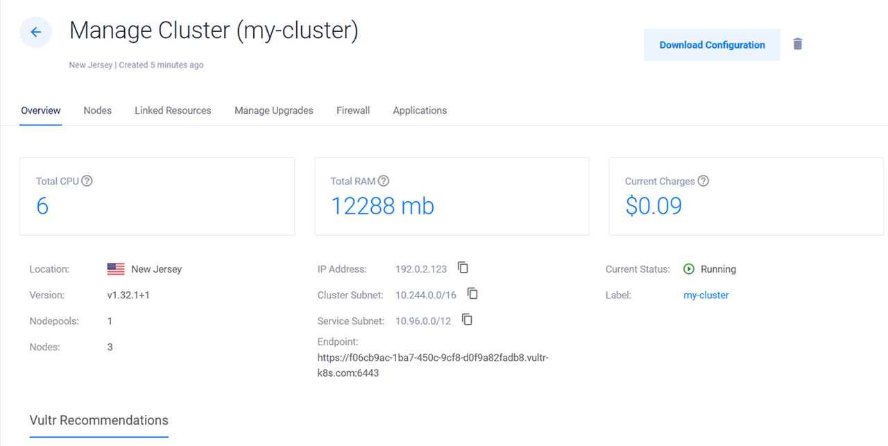 Deploy Vultr Kubernetes Engine Clusters using Terraform