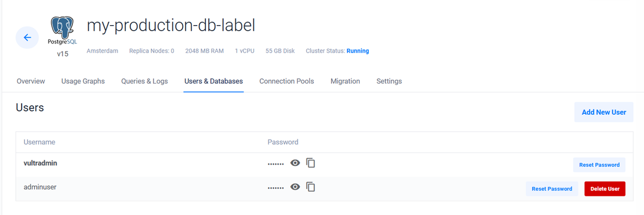 Deploy a Vultr Managed Databases User using Terraform