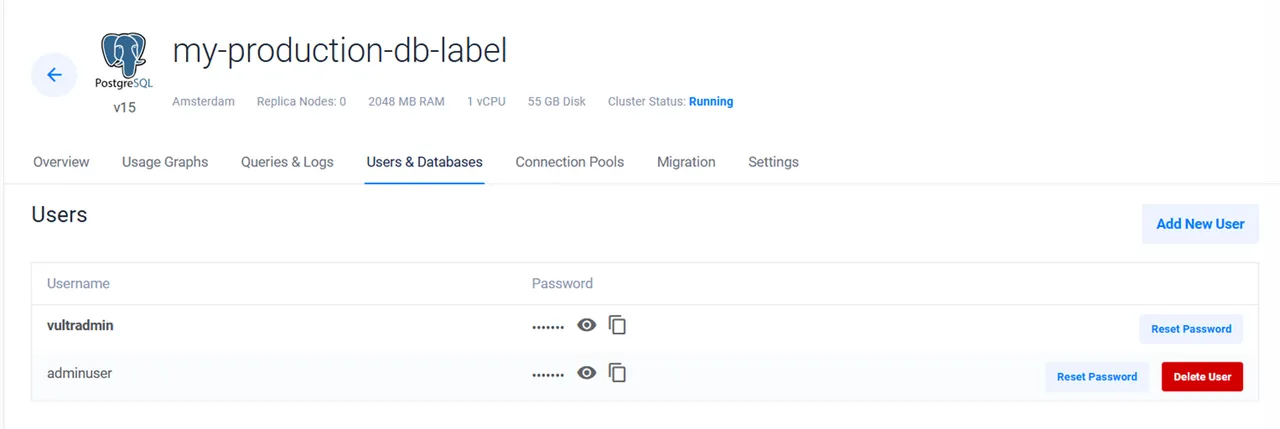 Deploy a Vultr Managed Databases User using Terraform