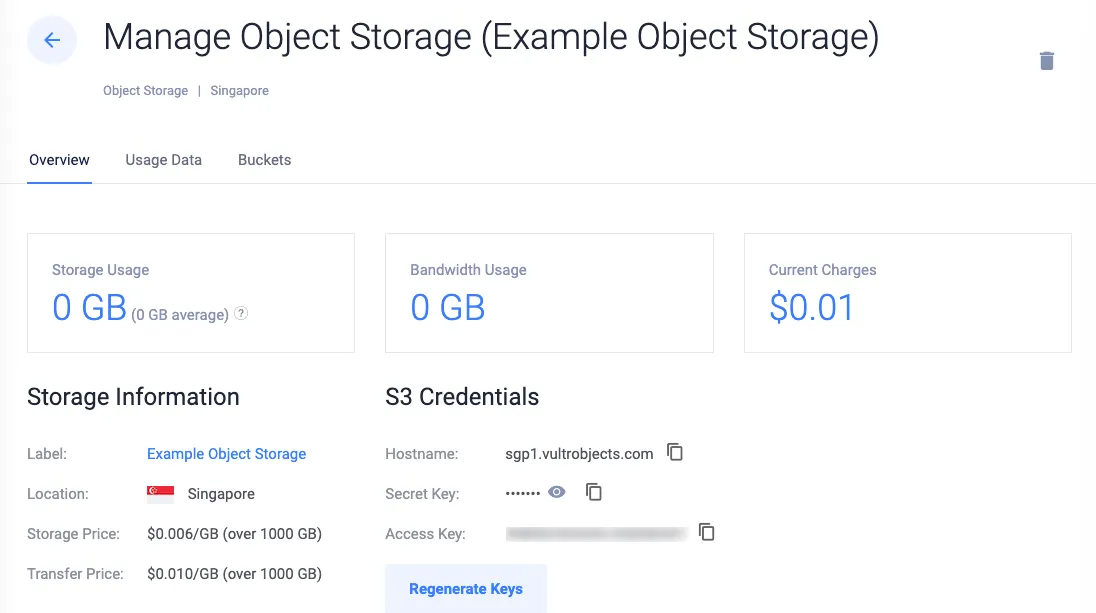 Terraform Deployed Vultr Object Storage