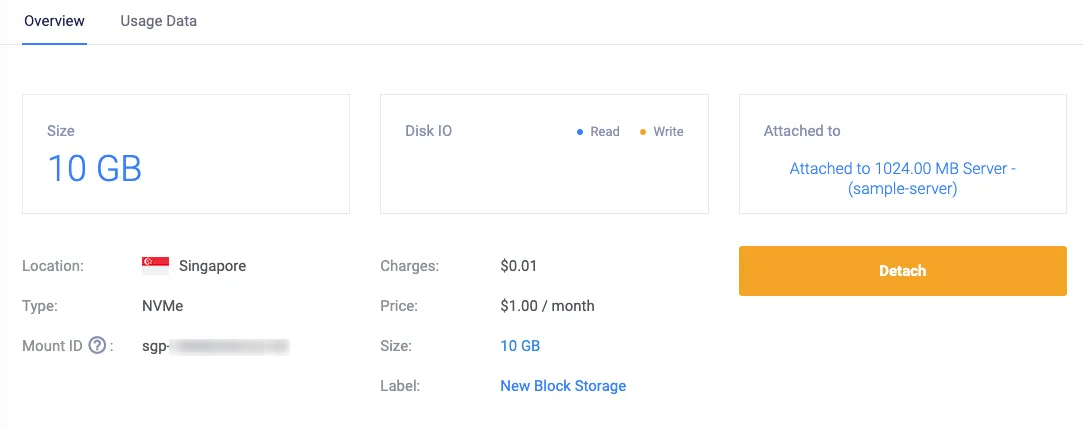 View Attached Block Storage Volume