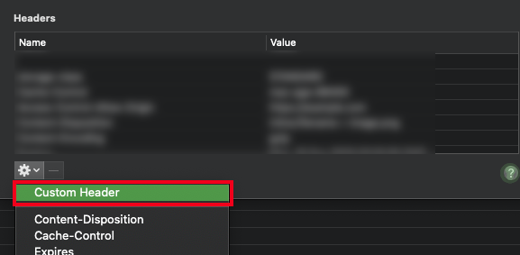 Add a new Vultr Object Storage Custom Header