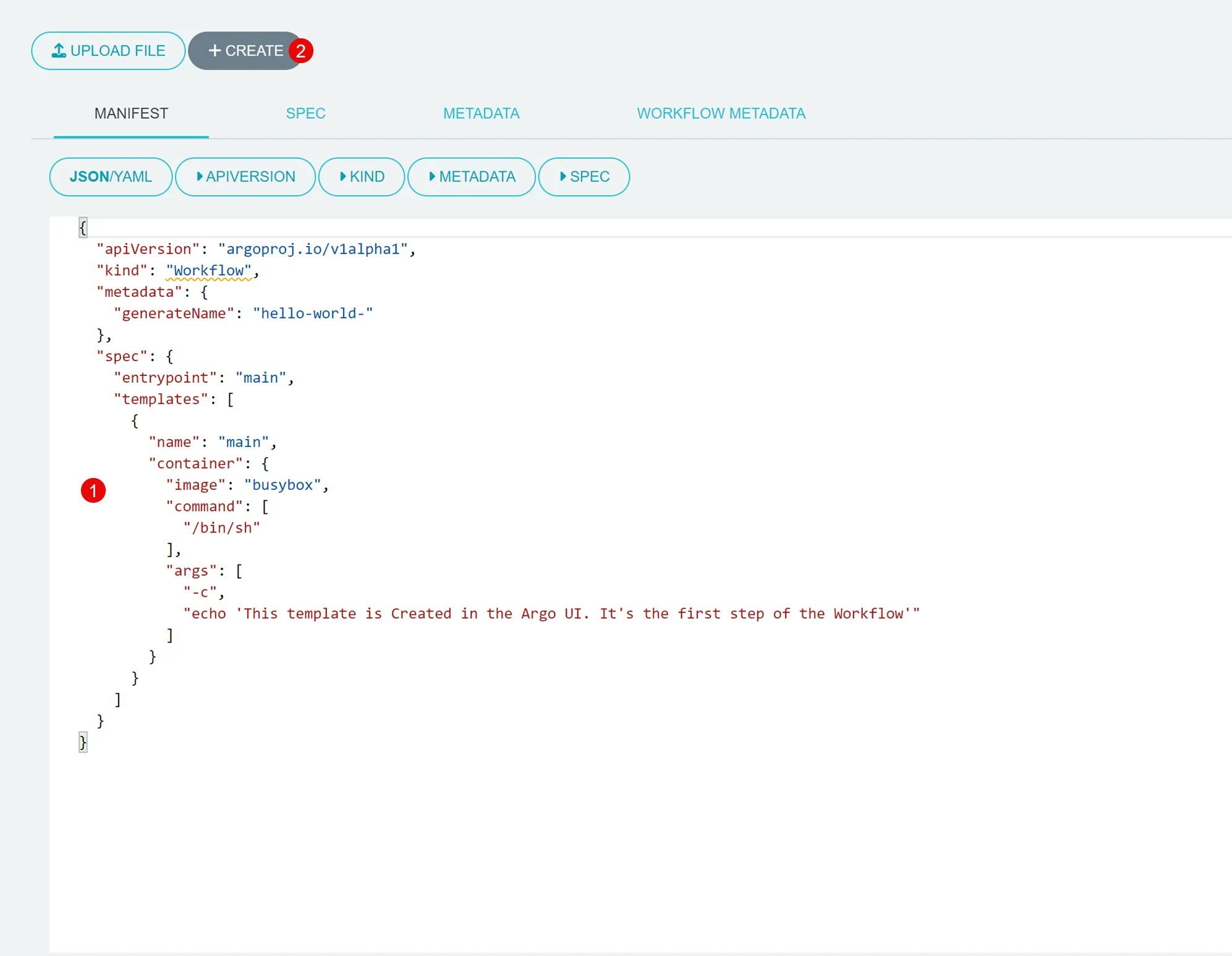 Create a new Workflow template
