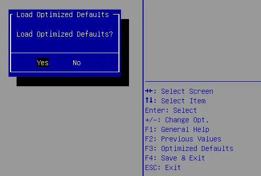 Load Optimized Defaults