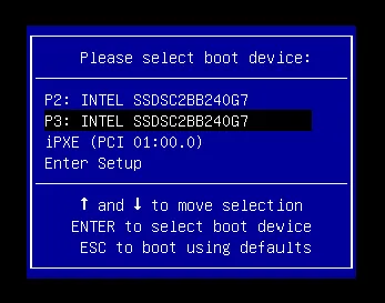 Boot Menu Second SSD