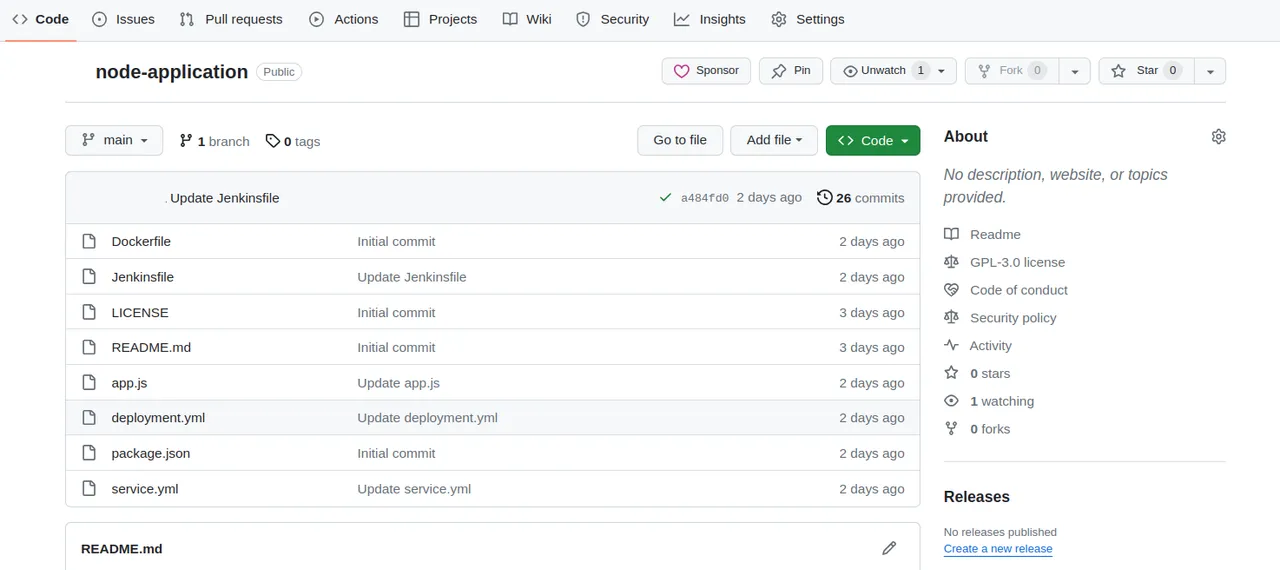 GitHub repository page