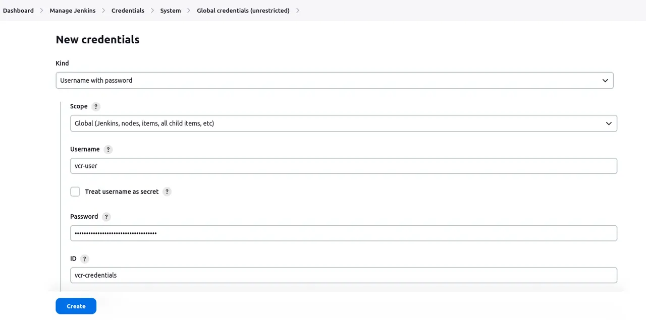 Add Vultr Registry Credentials