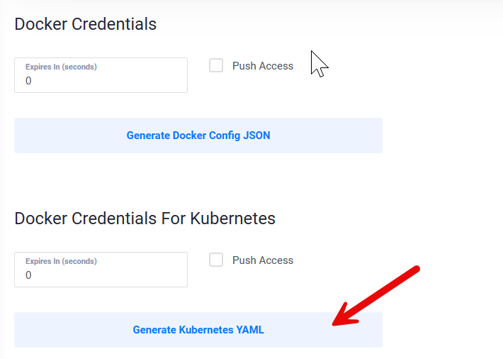 Download the Vultr Container Registry Secret YAML file