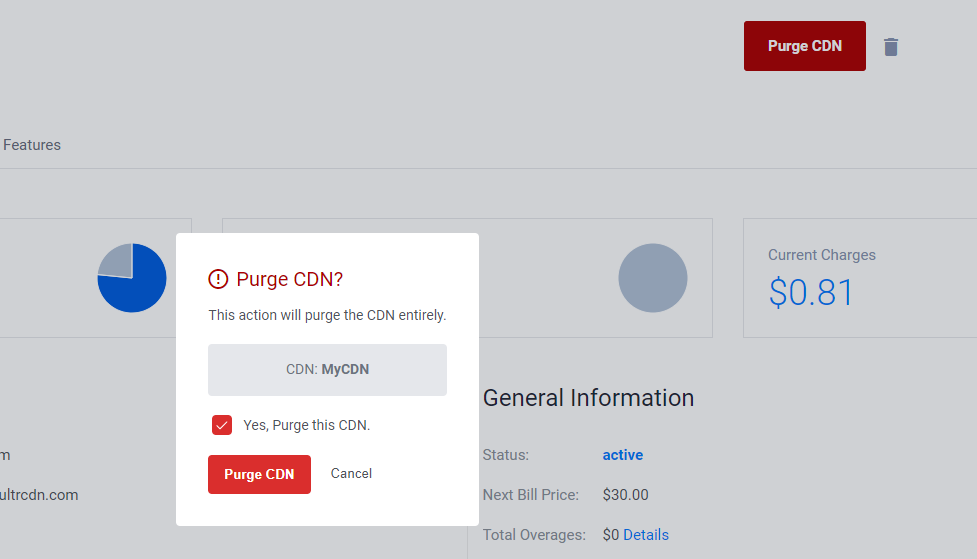 Purge Vultr CDN Data