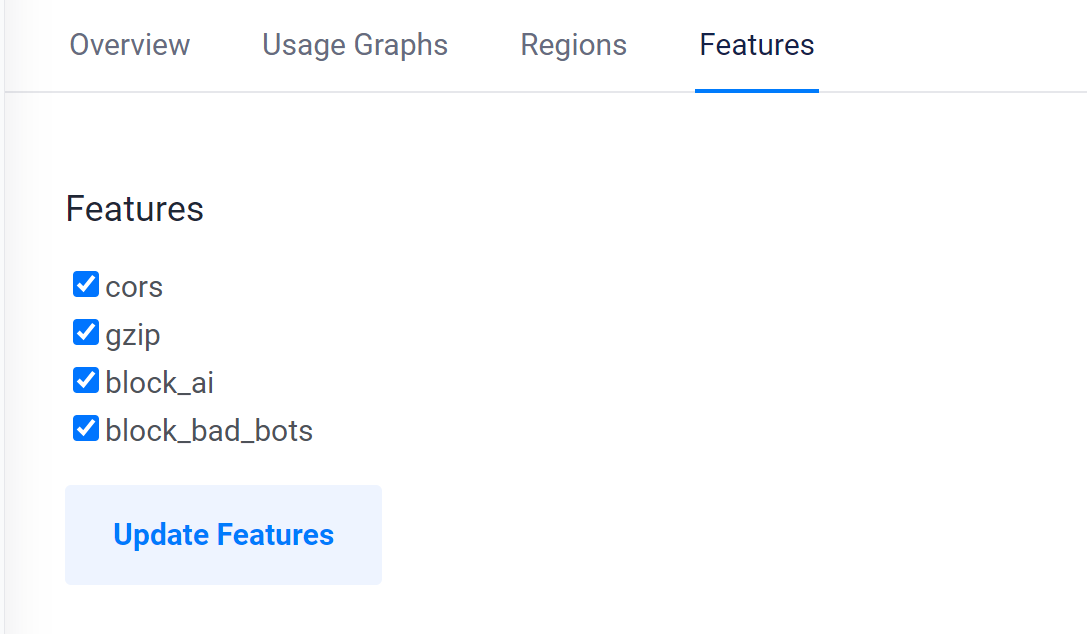 Enable Vultr CDN Features