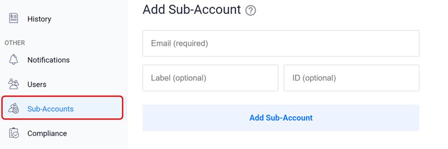 Access the Vultr Sub-Accounts Page