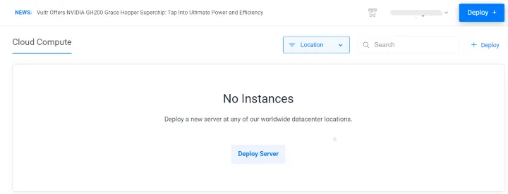 Image of Deploy page
