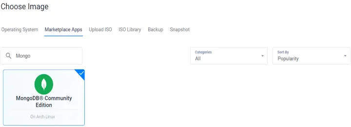 Image of MongoDB Community Edition app